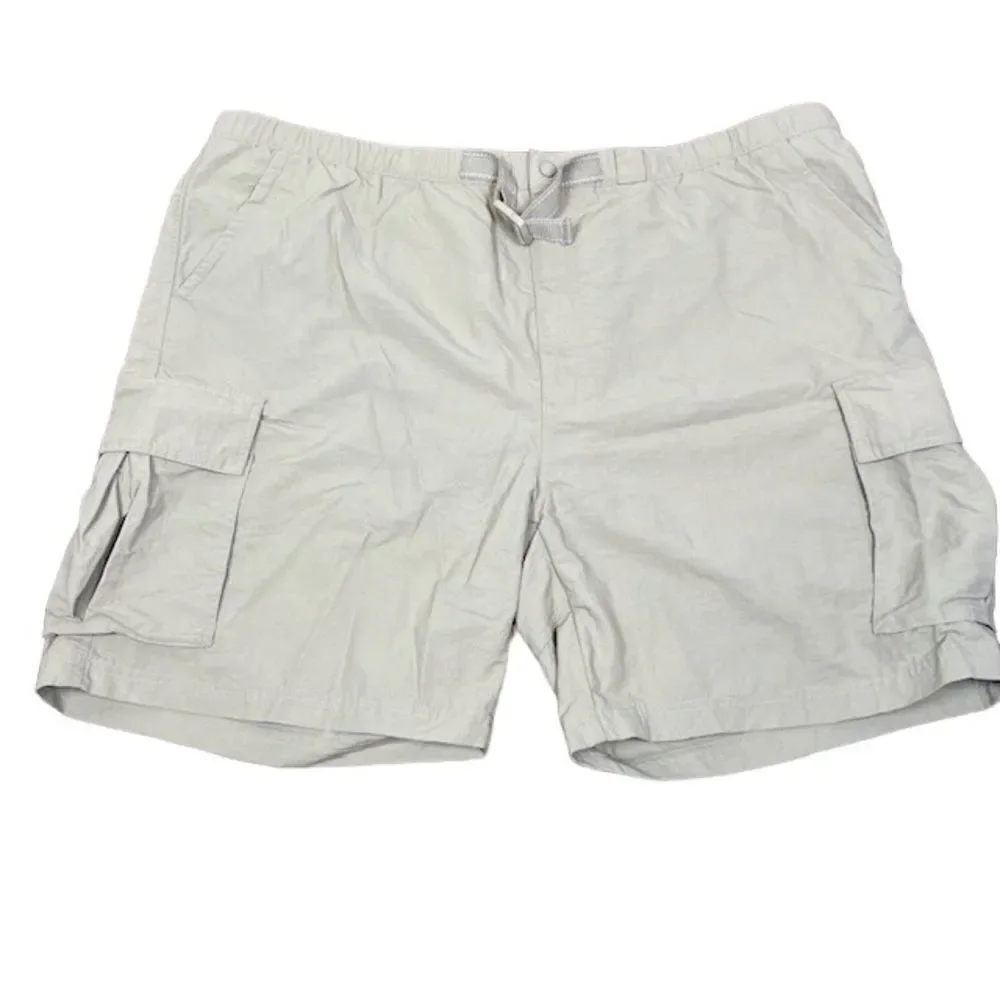 Lands' End Men's Nylon River Shorts with Liner Cargo Beige Tan Khaki Size XXL